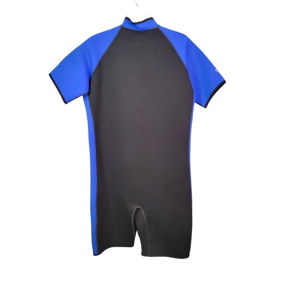 Henderson Shorty Wet Suit Dive Wear Neoprene Front Zip Black & Blue XXXL - Picture 6 of 10